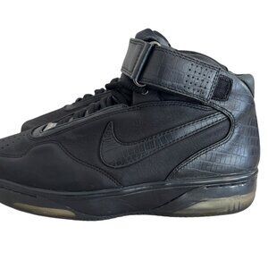 Men's Nike Air Force 25 Supreme Black Chrome Leather Shoes 315016-001 US 9.5